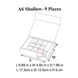 9 - Piece/Cavity A6 Shallow Empty Chocolate Confectionery Packaging Rigid Box - laribbons Custom Shop