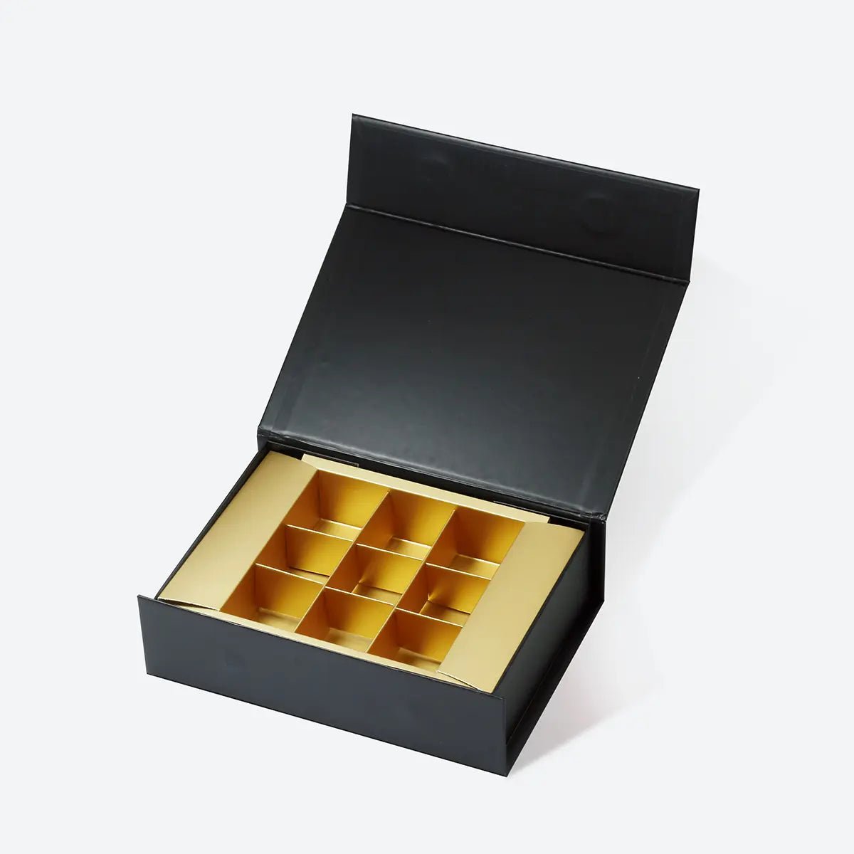 9 - Piece/Cavity A6 Shallow Empty Chocolate Confectionery Packaging Rigid Box - laribbons Custom Shop