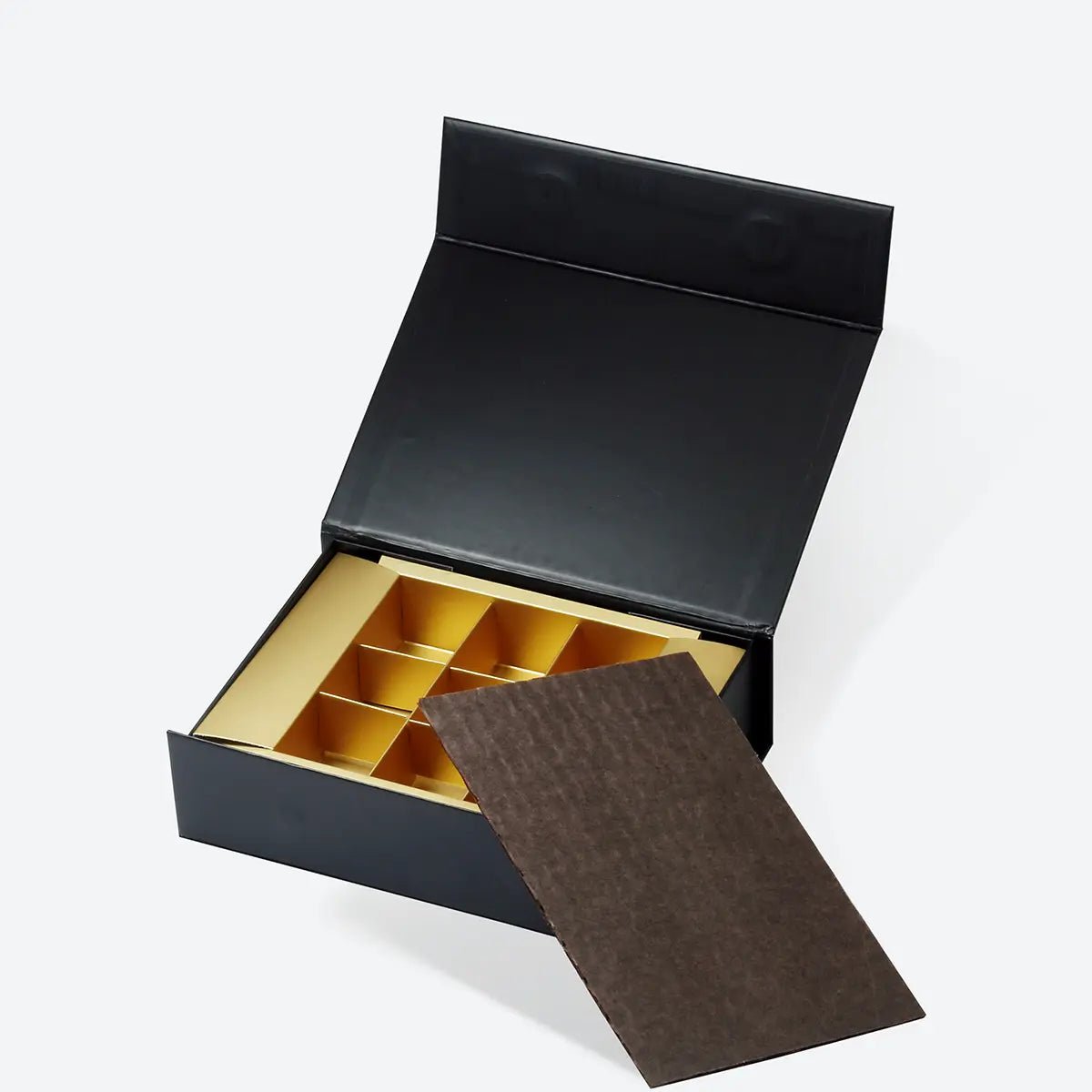 9 - Piece/Cavity A6 Shallow Empty Chocolate Confectionery Packaging Rigid Box - laribbons Custom Shop