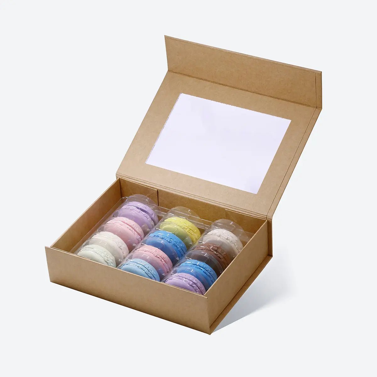 12 Pieces F1 Rigid Empty Macaron Packaging Box - laribbons Custom Shop