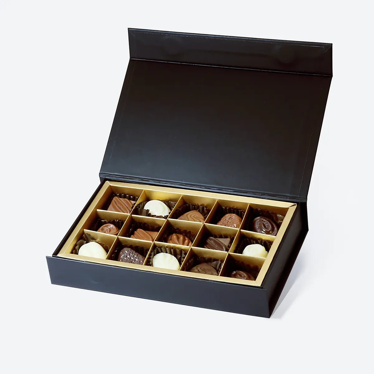 15 - Piece/Cavity B6 Shallow Chocolate Candy Packaging Rigid Box - laribbons Custom Shop