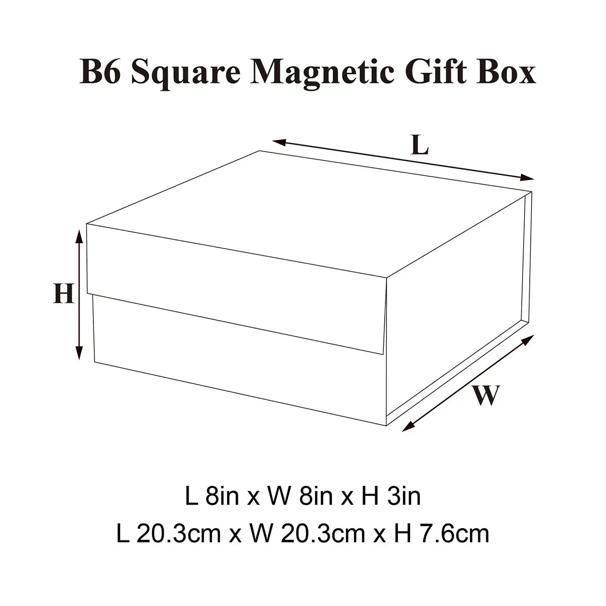 B6 Square Kraft Magnetic Gift Box - laribbons Custom Shop