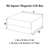 B6 Square Kraft Magnetic Gift Box - laribbons Custom Shop