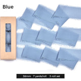 Handmade Chiffon Ribbon with Raw Edge – 1.5