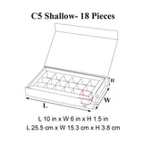 18 - Piece/Cavity C5 Shallow Chocolate Candy Packaging Rigid Box - laribbons Custom Shop