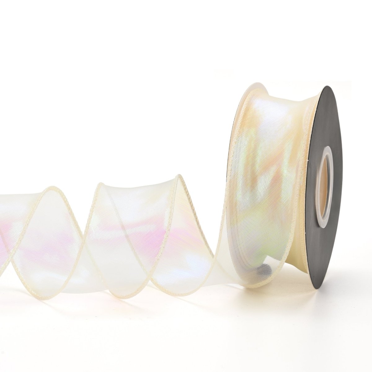 Luxury Iridescent Organza Ribbon – 1.5" Wide | 10 Yards per Roll | Wedding & Florist Decoration | Laribbons Custom - laribbons Custom Shop