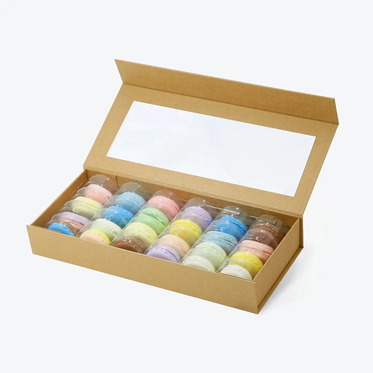 24 Pieces F2 Rigid Empty Macaron Packaging Box - laribbons Custom Shop