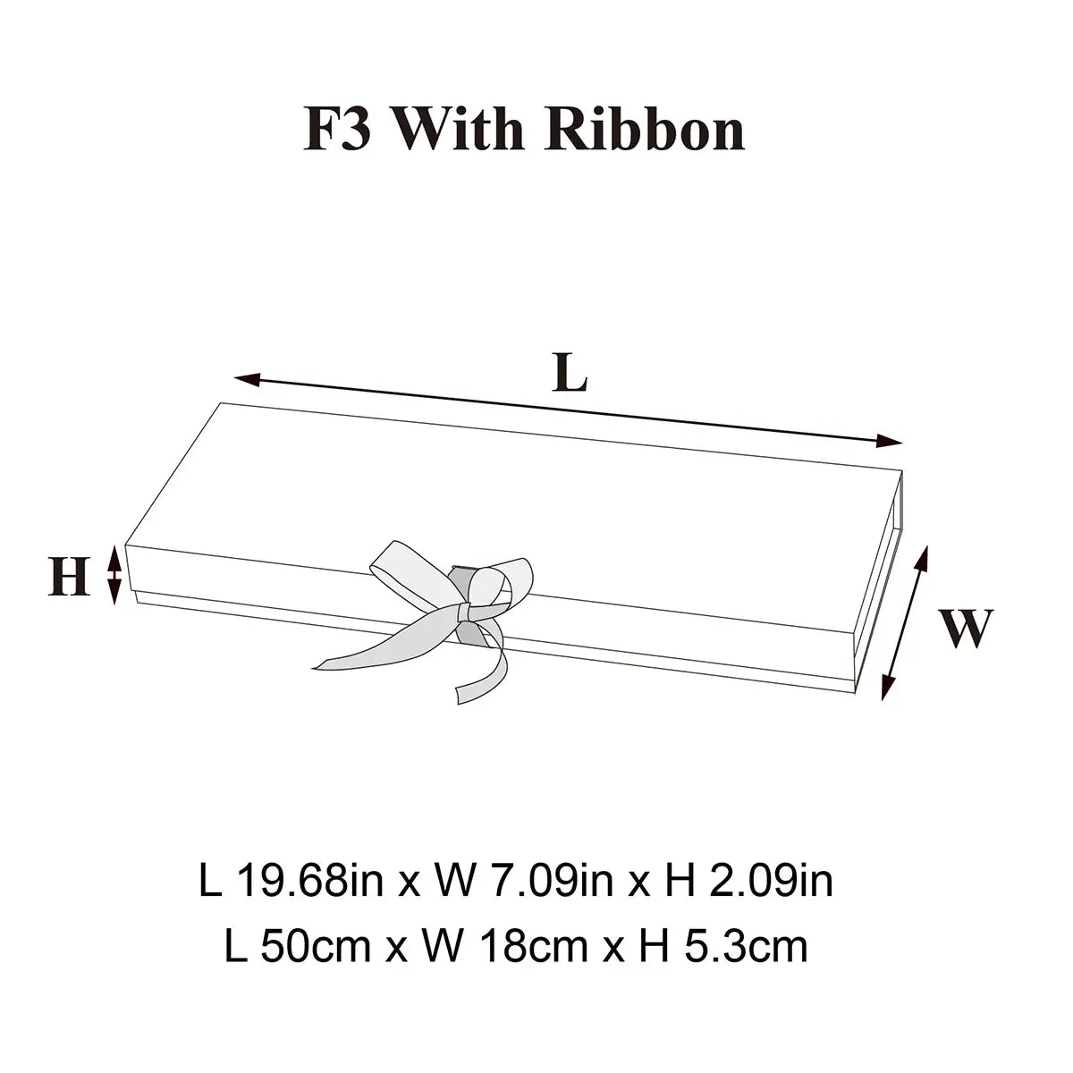 F3 Red Magnetic Gift Box with Ribbon - laribbons Custom Shop