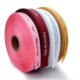 Custom Printed Grosgrain Ribbon – Personalized Logo, Text & Icons | 100 Yards Per Roll | Laribbons Custom - laribbons Custom Shop