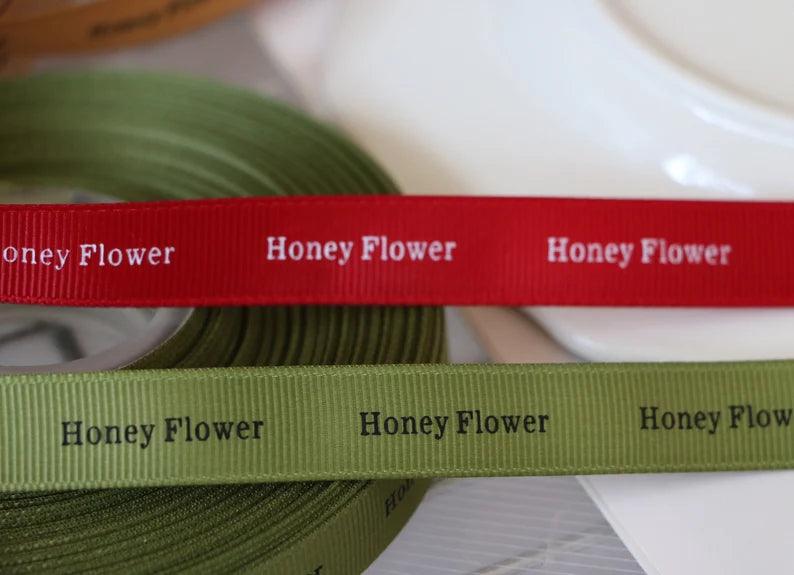 Custom Printed Grosgrain Ribbon – Personalized Logo, Text & Icons | 100 Yards Per Roll | Laribbons Custom - laribbons Custom Shop