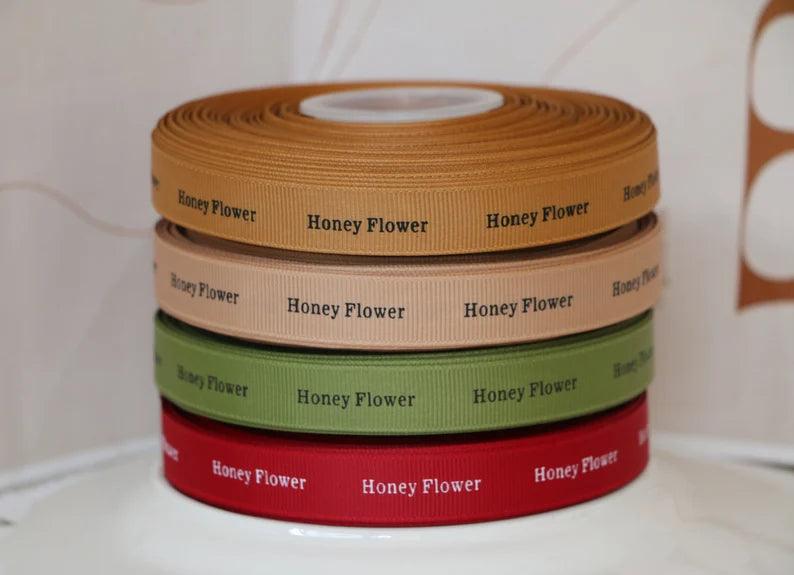 Custom Printed Grosgrain Ribbon – Personalized Logo, Text & Icons | 100 Yards Per Roll | Laribbons Custom - laribbons Custom Shop