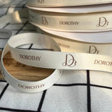 Personalized polyester cotton Ribbon Printed with Your logo For Gift Packaging,100 yards Roll