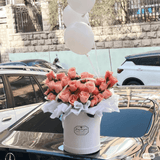 Round Flower Bucket Gift Box with Handle | B.SLBBT | Laribbons Custom - laribbons