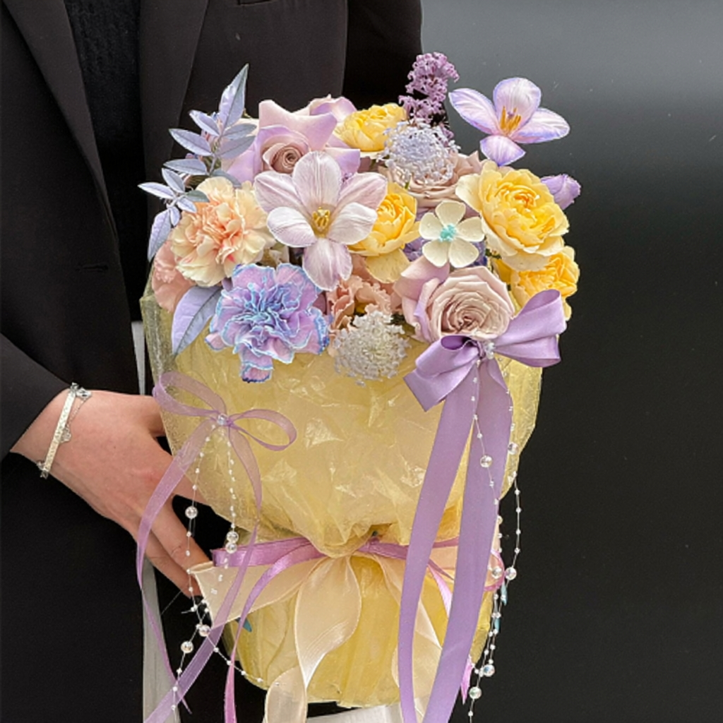 57cm*7Y 120 Micron Glitter Semi-transparent Florist Wrapping Film Roll Color Mixed | P.SBB | MOQ 10 Rolls  | Laribbon Custom