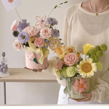 12x12cm Mini Cylinder Flower Box 10 colors | BX - XYT02 | Laribbons Custom - laribbons