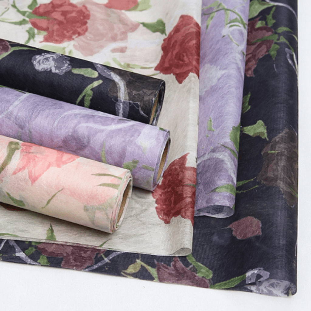 50cm*5Y Vintage Watercolor Rose Non-Woven Florist Wrapping Paper Roll Color Mixed | P.MGDGS-roll | MOQ 10 Rolls | Laribbon Custom - Laribbons Custom