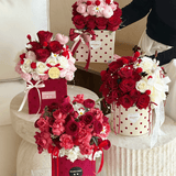 Polka Dot Velvet Flower Boxes | B.SRBDT2 | Laribbons Custom - laribbons
