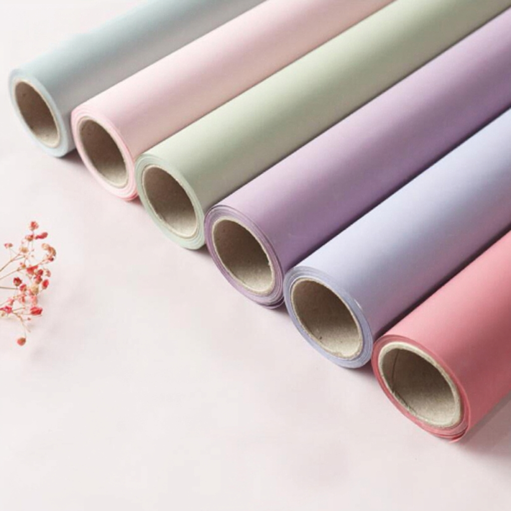 58cm*20M Matte Waterproof BOPP Florist Wrapping Film Roll Color Mixed | P.HX-001-Roll-20M | MOQ 10 Rolls  | Laribbon Custom