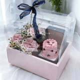30×26.5×10cm Clear PVC Window Flower Gift Box with Handle | BX - TMXHSTH | Laribbons Custom - laribbons
