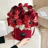 Polka Dot Velvet Flower Boxes | B.SRBDT2 | Laribbons Custom - laribbons