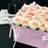 19.5×19.5×11.5cm Square Flower Gift Box with Ribbon Ties | BX - TXBDLH | Laribbons Custom - laribbons