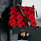 19.5×19.5×11.5cm Square Flower Gift Box with Ribbon Ties | BX - TXBDLH | Laribbons Custom - laribbons
