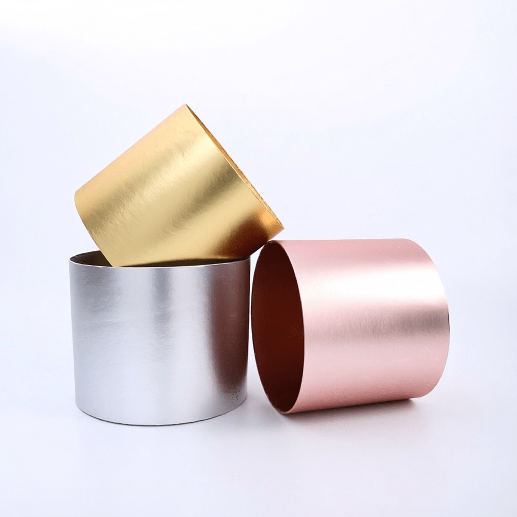 Metallic Cylinder Flower Box | BX - JSSLMYT | Laribbons Custom - laribbons