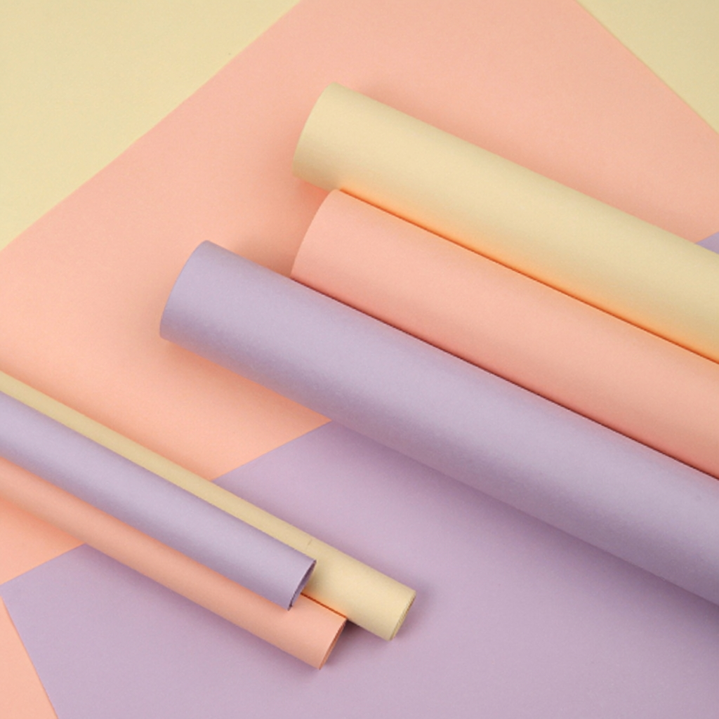 58cm x 8Y 80g Solid Color Craft Florist Wrapping Paper RollColor Mixed | P.FHXL-Roll | MOQ 10 Rolls  | Laribbon Custom