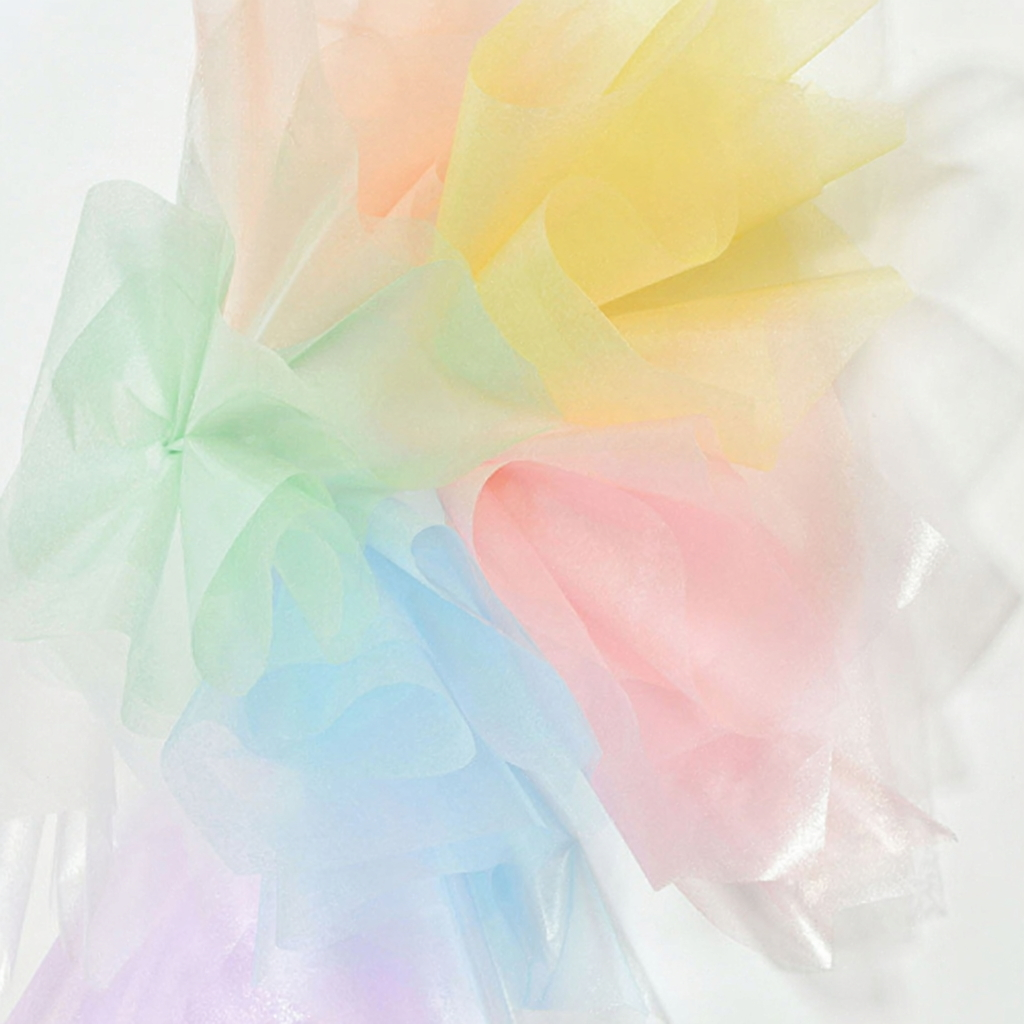 57cm*7Y 120 Micron Glitter Semi-transparent Florist Wrapping Film Roll Color Mixed | P.SBB | MOQ 10 Rolls  | Laribbon Custom