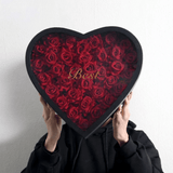 Heart - Shaped Flower Gift Box with Clear Window | BX - FSSJDTX | Laribbons Custom - laribbons