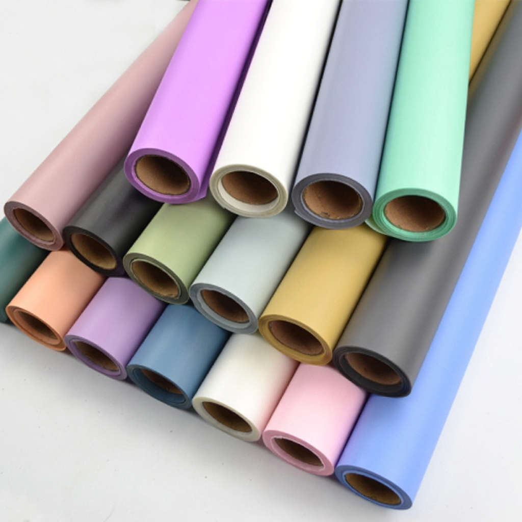 58cm*20M Matte Waterproof BOPP Florist Wrapping Film Roll Color Mixed | P.HX-001-Roll-20M | MOQ 10 Rolls  | Laribbon Custom