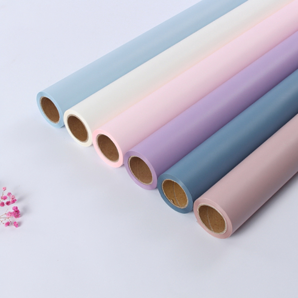 58cm*20M Matte Waterproof BOPP Florist Wrapping Film Roll Color Mixed | P.HX-001-Roll-20M | MOQ 10 Rolls  | Laribbon Custom