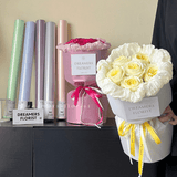 49cm*5m 150 Micron Waterproof Pearlescent Plastic Film Florist Wrapping Roll Color Mixed | P.ZZD | MOQ 10 Rolls | Laribbon Custom - Laribbons Custom