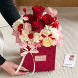 Polka Dot Velvet Flower Boxes | B.SRBDT2 | Laribbons Custom - laribbons