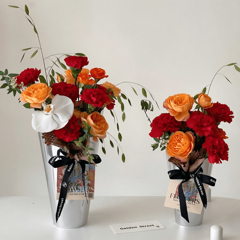 V - Shaped Foil - Lined Flower Cone Holder | BX - TMMHST | Laribbons Custom - laribbons