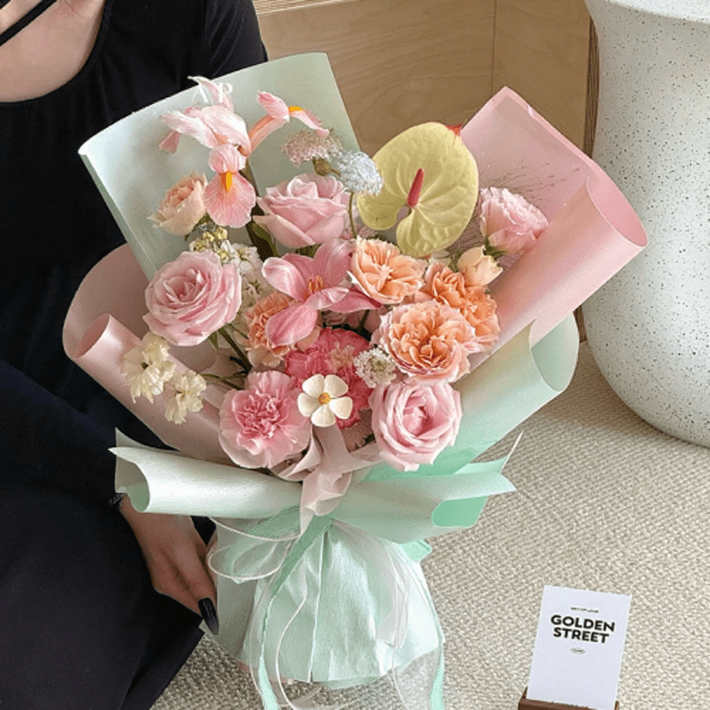 53cm×4Y 120g Shiny Pearlescent Florist Wrapping Paper Roll Color Mixed | P.SHD | MOQ 10 Rolls | Laribbon Custom - Laribbons Custom