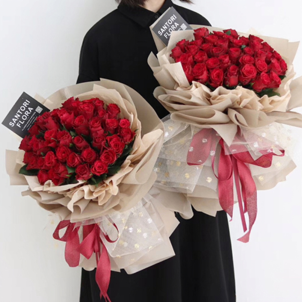 58cm*20M Matte Waterproof BOPP Florist Wrapping Film Roll Color Mixed | P.HX-001-Roll-20M | MOQ 10 Rolls  | Laribbon Custom