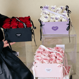 19.5×19.5×11.5cm Square Flower Gift Box with Ribbon Ties | BX - TXBDLH | Laribbons Custom - laribbons