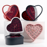 Heart - Shaped Flower Gift Box with Clear Window | BX - FSSJDTX | Laribbons Custom - laribbons