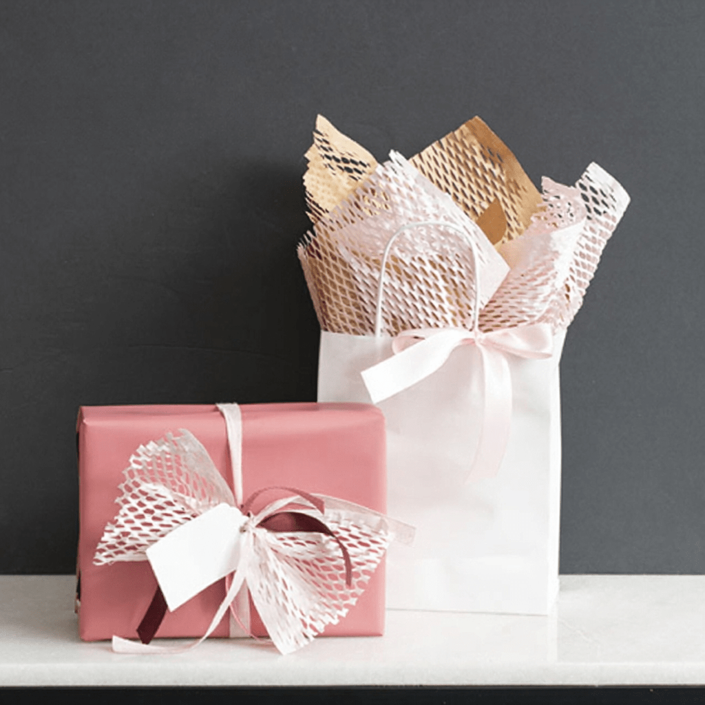 50cm x 8Y Unprinted Kraft Honeycomb Floral Wrapping Paper Roll Color Mixed | P.HBFWZ | MOQ 10 Rolls | Laribbon Custom - Laribbons Custom