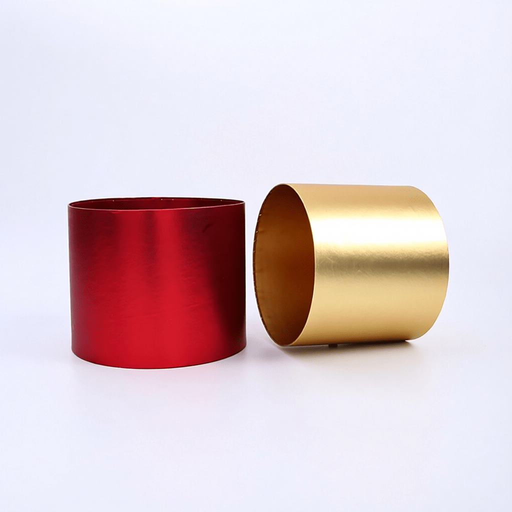 Metallic Cylinder Flower Box | BX - JSSLMYT | Laribbons Custom - laribbons