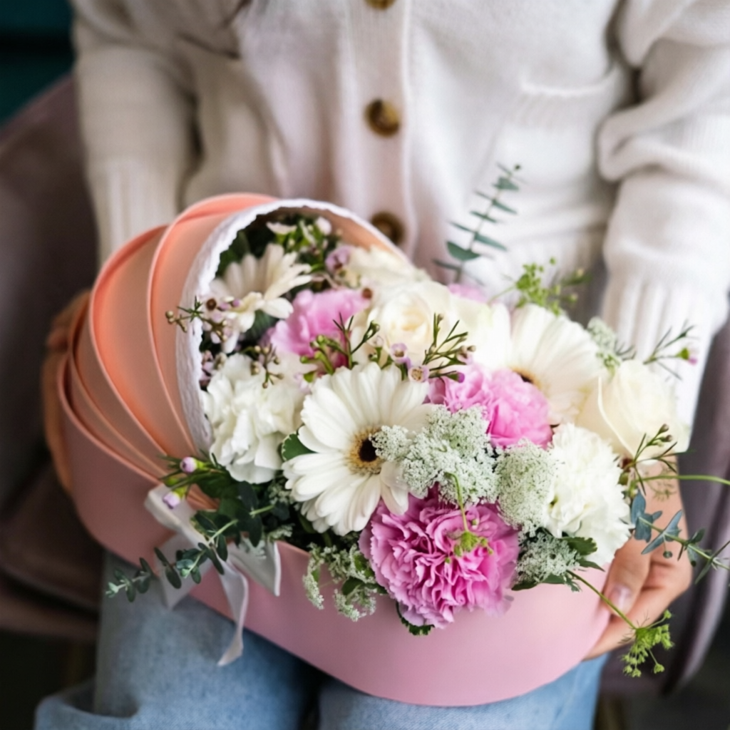 33×17.7×8cm Cradle - Style Flower Gift Box | B.YLH | Laribbons Custom - laribbons