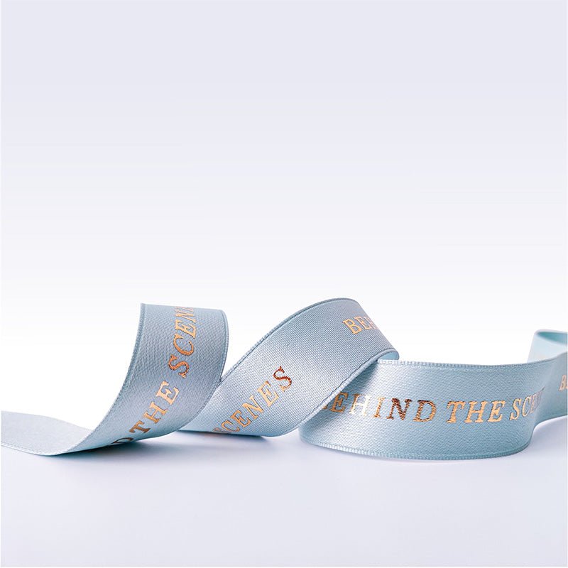 Custom Printed Polycotton Ribbon – Personalized Logo, Text & Icons for Gift Wrapping | 100 Yards Per Roll | Laribbons Custom - laribbons Custom Shop