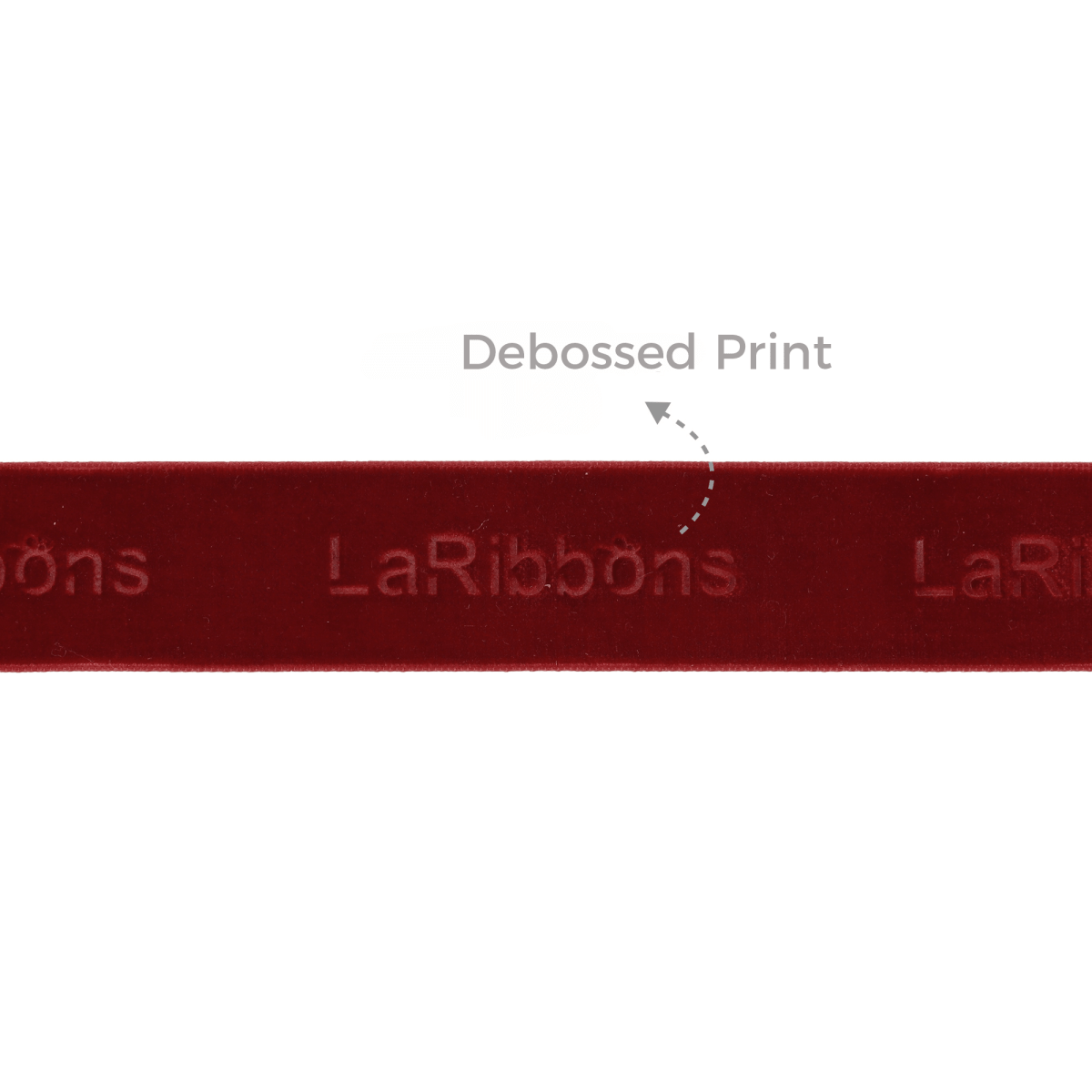 Custom Velvet Ribbon with Debossed Logo – Multiple Widths & Colors | Laribbons Custom - laribbons Custom Shop