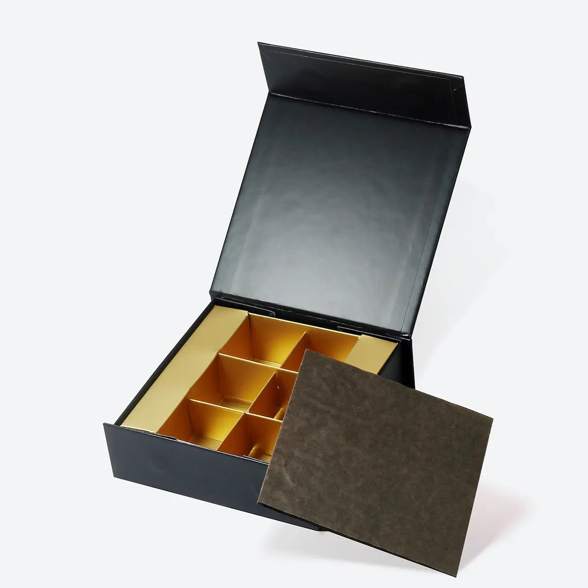 6 - Piece/Cavity Small Rigid Empty Chocolate Confectionery Packaging Box - laribbons Custom Shop