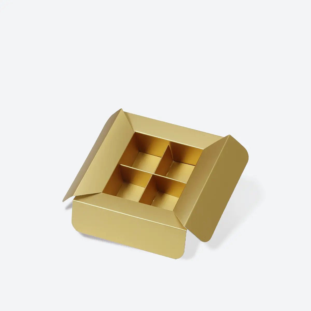 4 - Piece/Cavity Small Rigid Empty Chocolate Confectionery Packaging Box - laribbons Custom Shop
