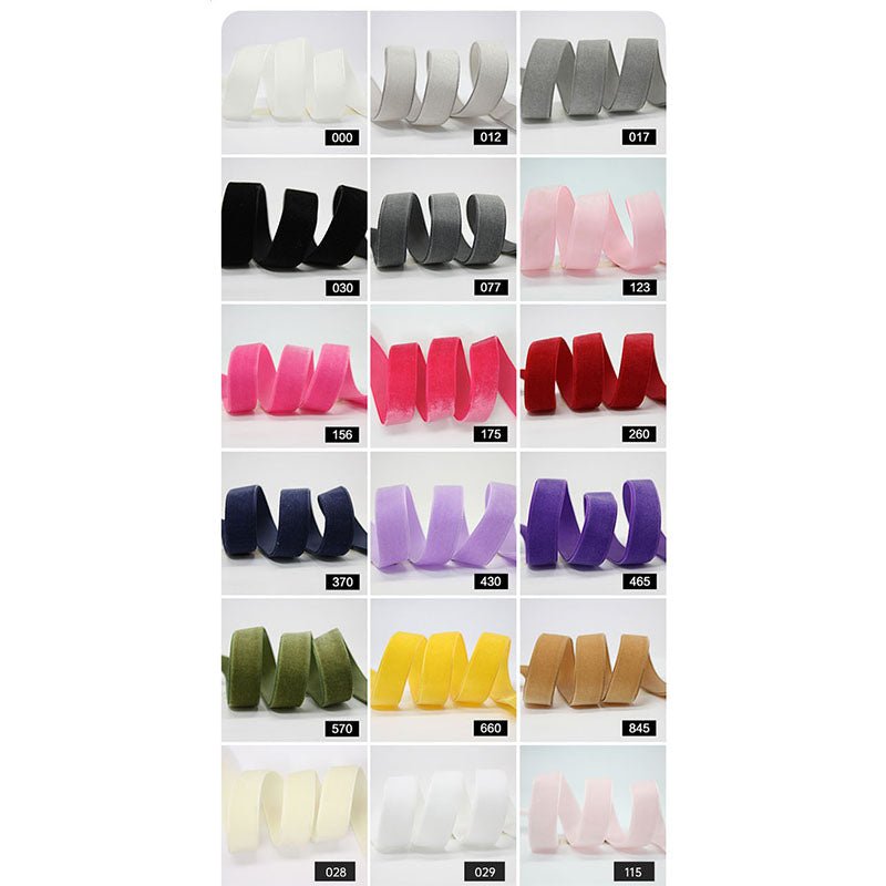 Single - Face Velvet Ribbon – 32 Colors, 10 Widths | Holiday Craft & Gift Wrapping Supply | Laribbons Custom - laribbons Custom Shop