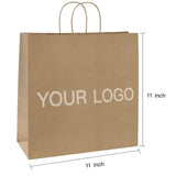 Custom Brown Shopping Bags Kraft Paper Gift Bags - 100pcs - laribbons Custom Shop