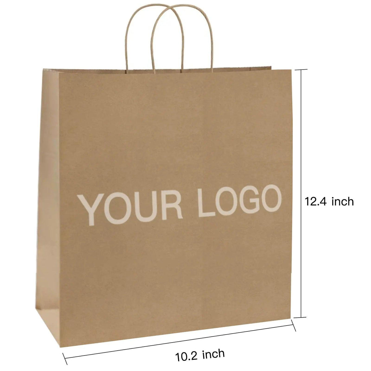 Custom Brown Shopping Bags Kraft Paper Gift Bags - 100pcs - laribbons Custom Shop